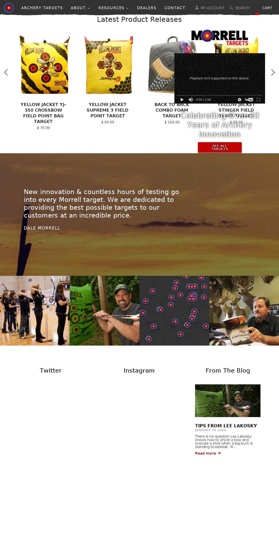 morrelltargets.com shopify website screenshot