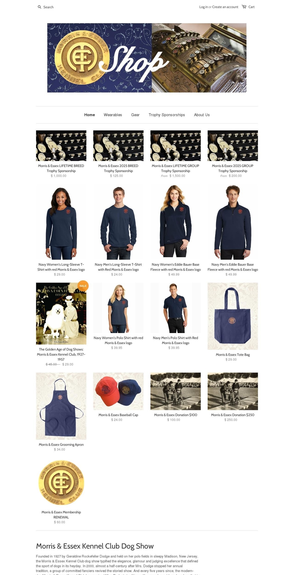 morris-essex.myshopify.com shopify website screenshot