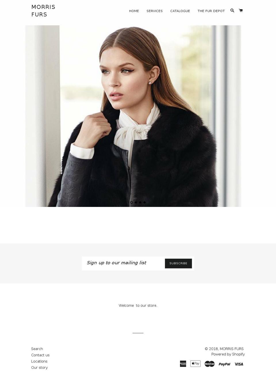 morrisfurs.com — Shopify storefront screenshot