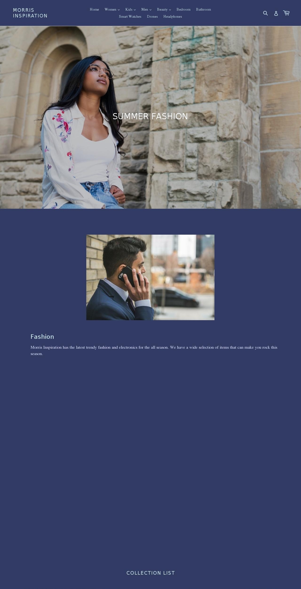 morrisinspiration.com — Shopify storefront screenshot