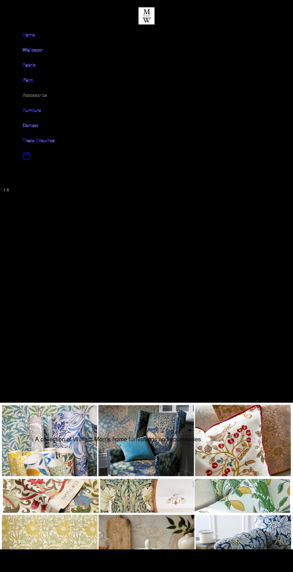 morriswallpaper.com shopify website screenshot