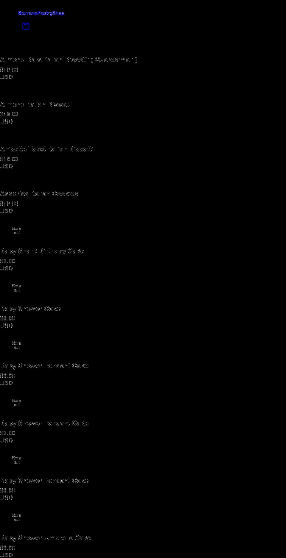 Bakezy home Shopify theme site example morronepastryshop.com