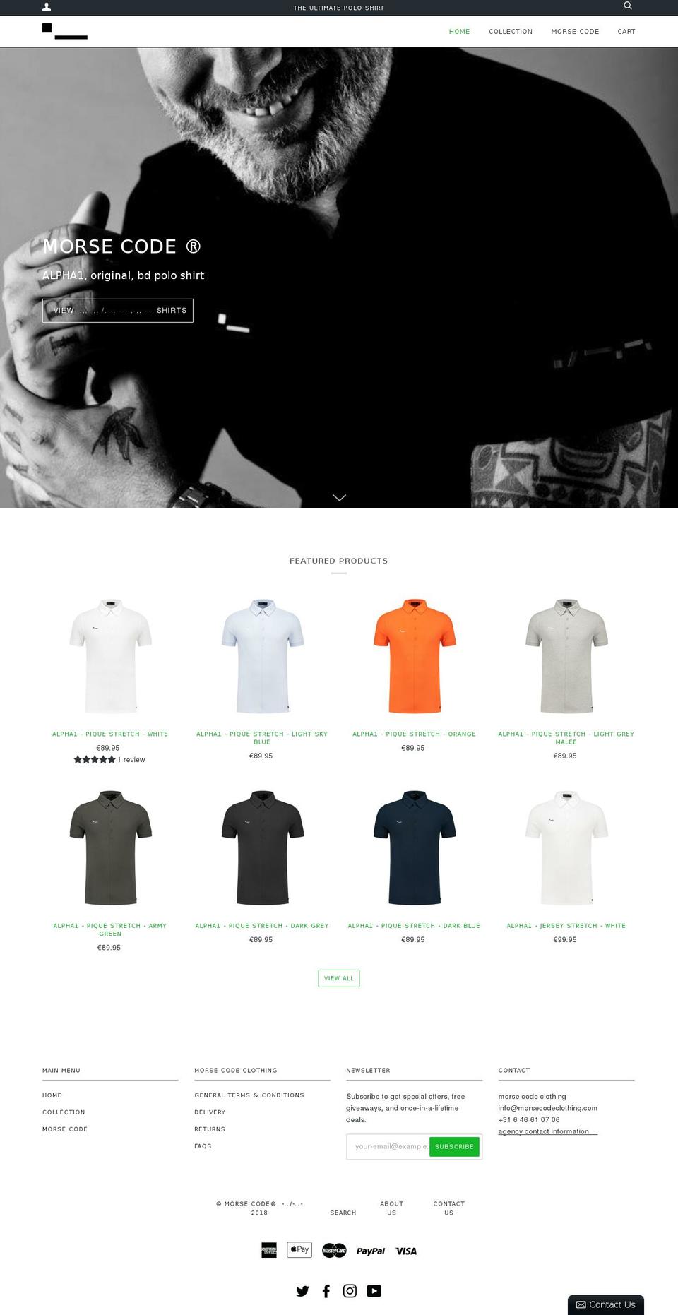 morscode.nl shopify website screenshot