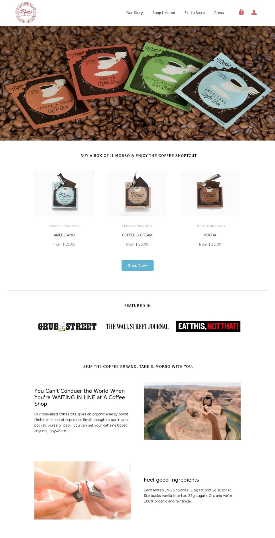 morsocoffeebar.com shopify website screenshot