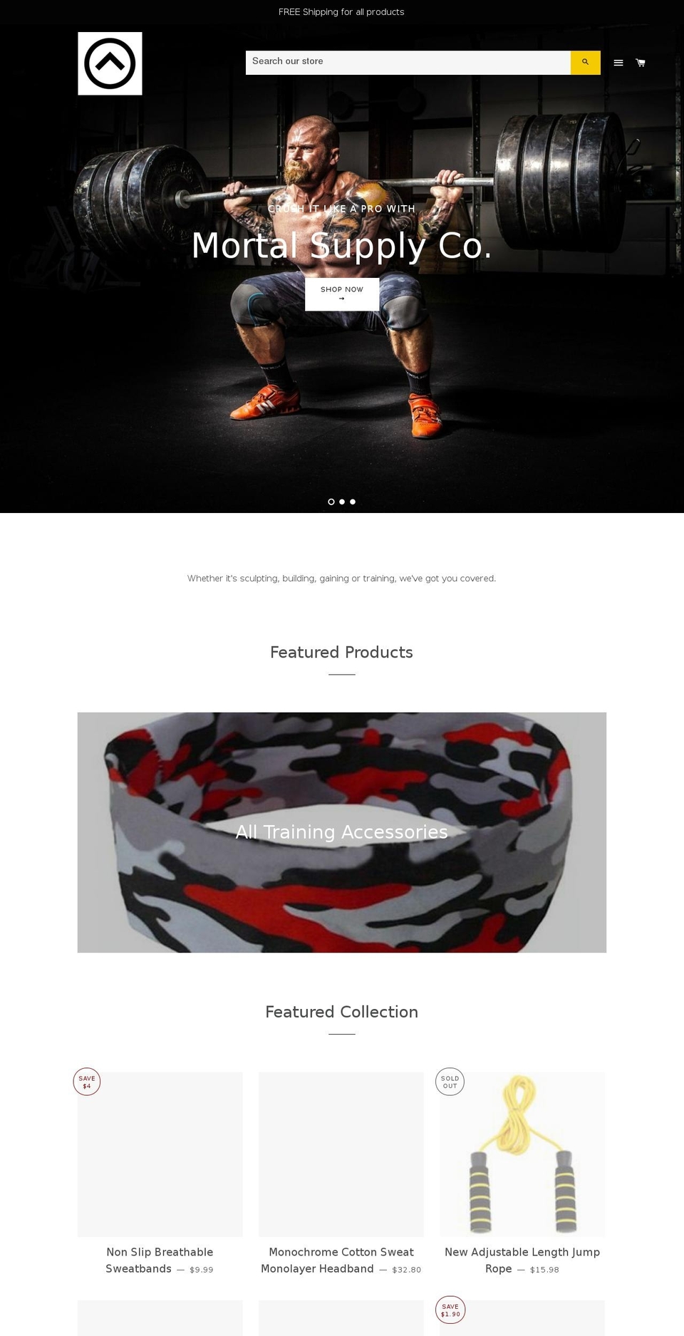 mortalsupply.com — Shopify storefront screenshot