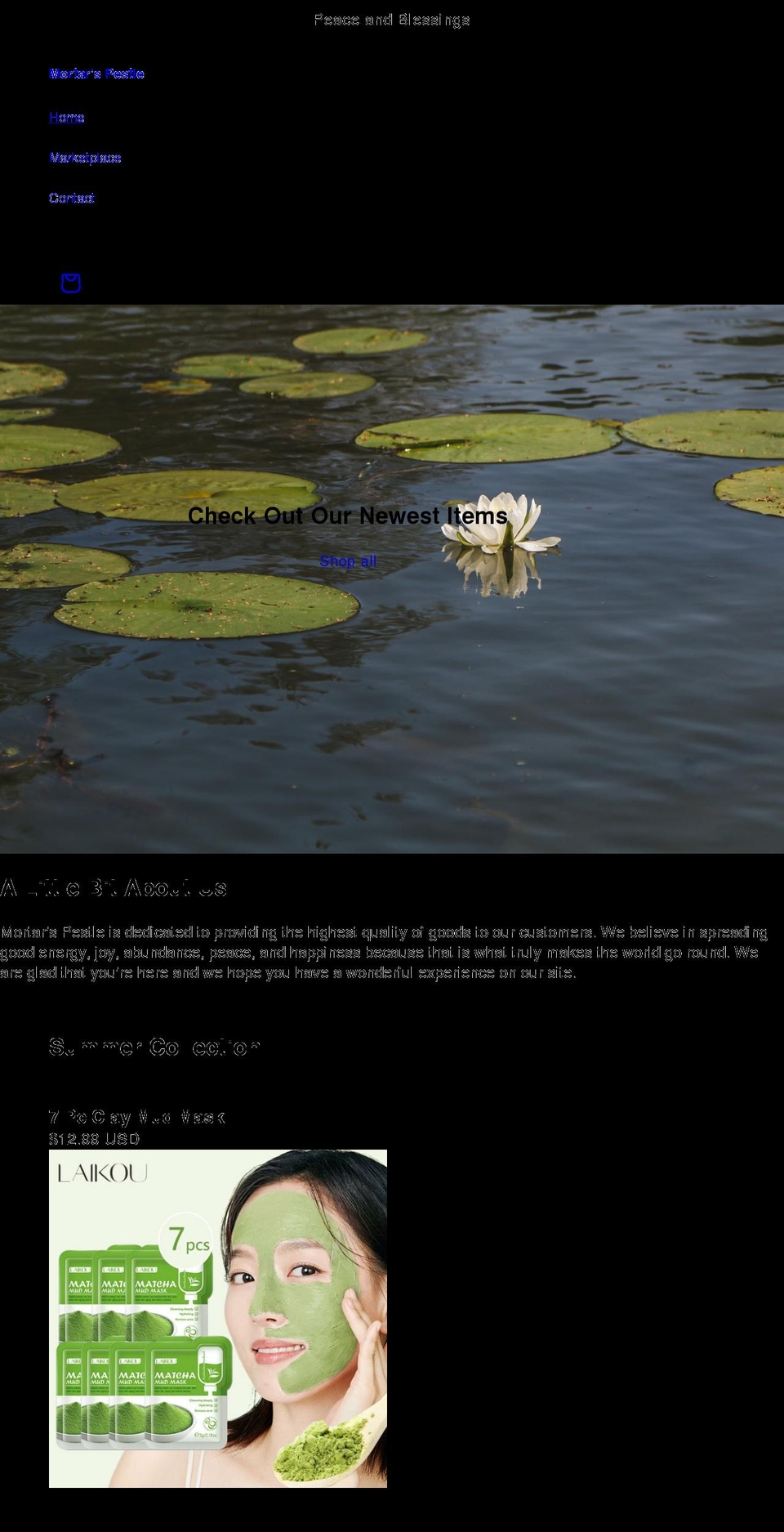 mortarspestle.com shopify website screenshot