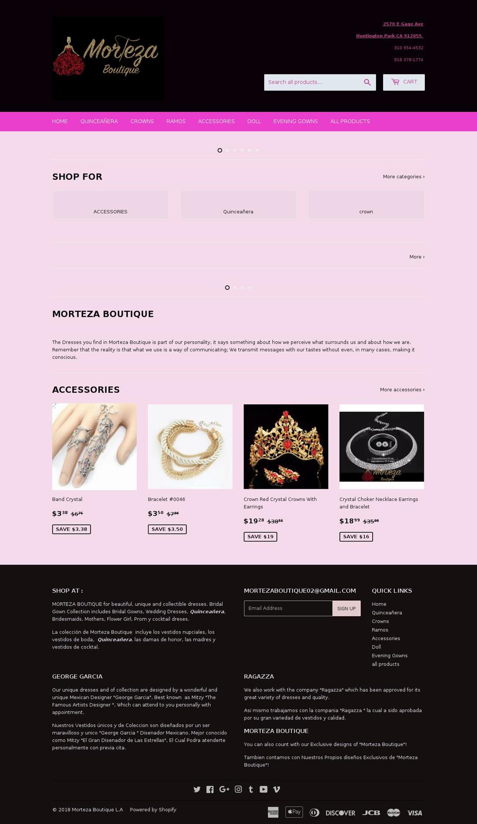 morteza-boutique.com — Shopify storefront screenshot