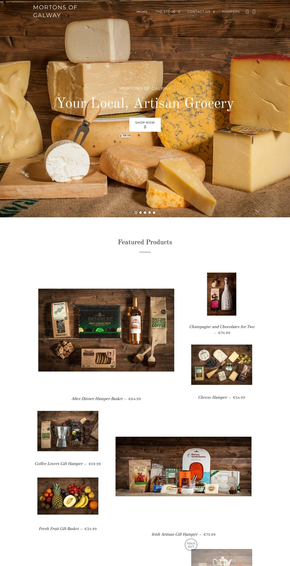 mortonsofgalway.ie shopify website screenshot