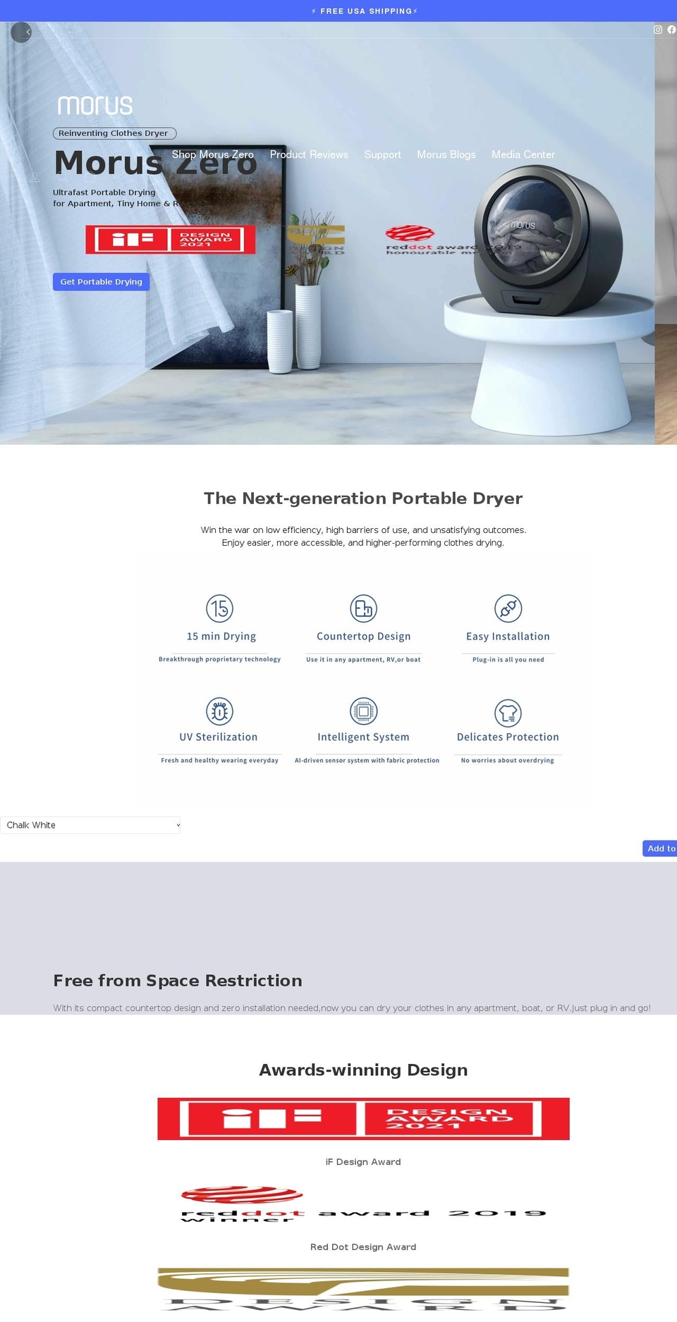 morus.com shopify website screenshot