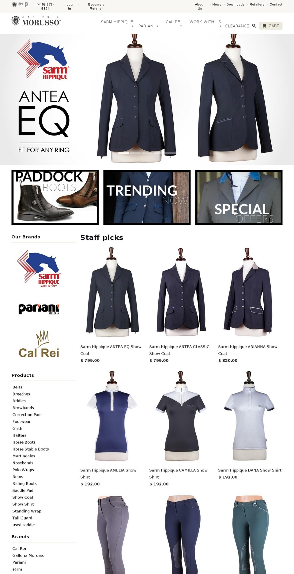 morusso.com shopify website screenshot