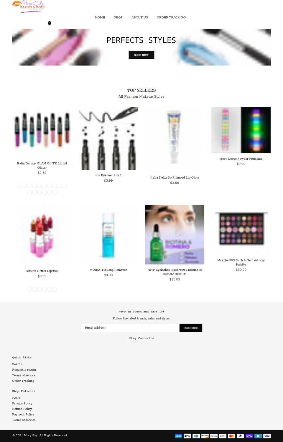morysky.com shopify website screenshot