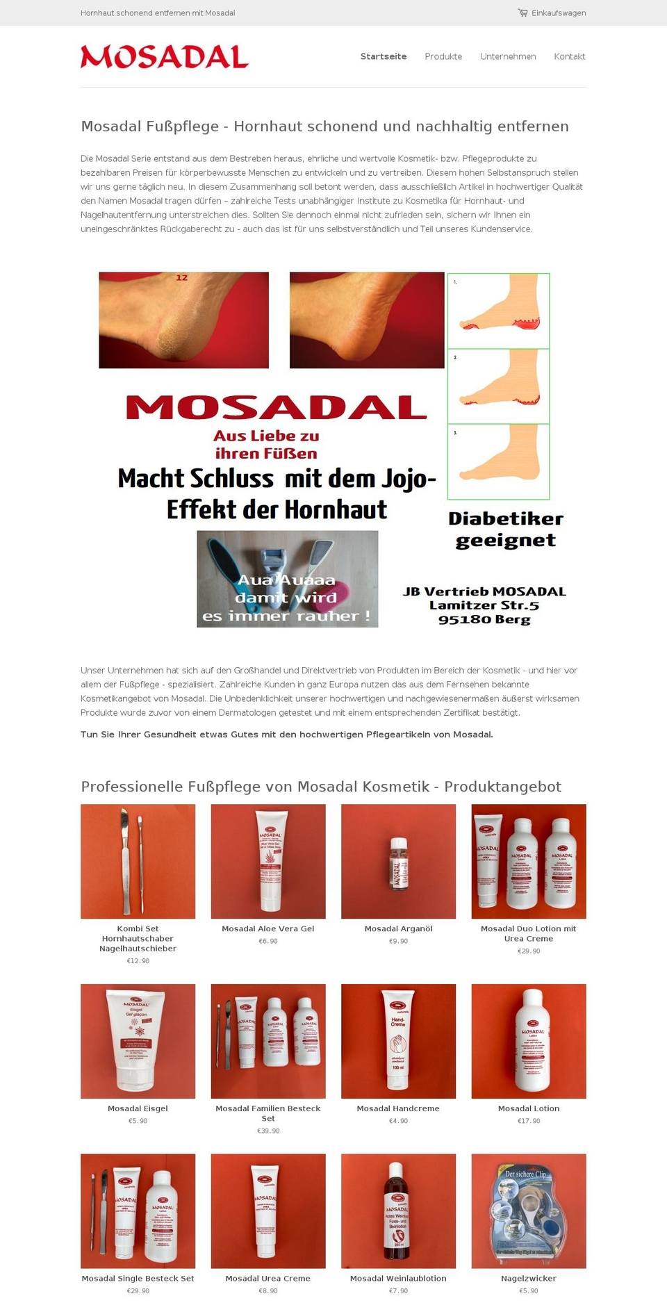 mosadal.com shopify website screenshot