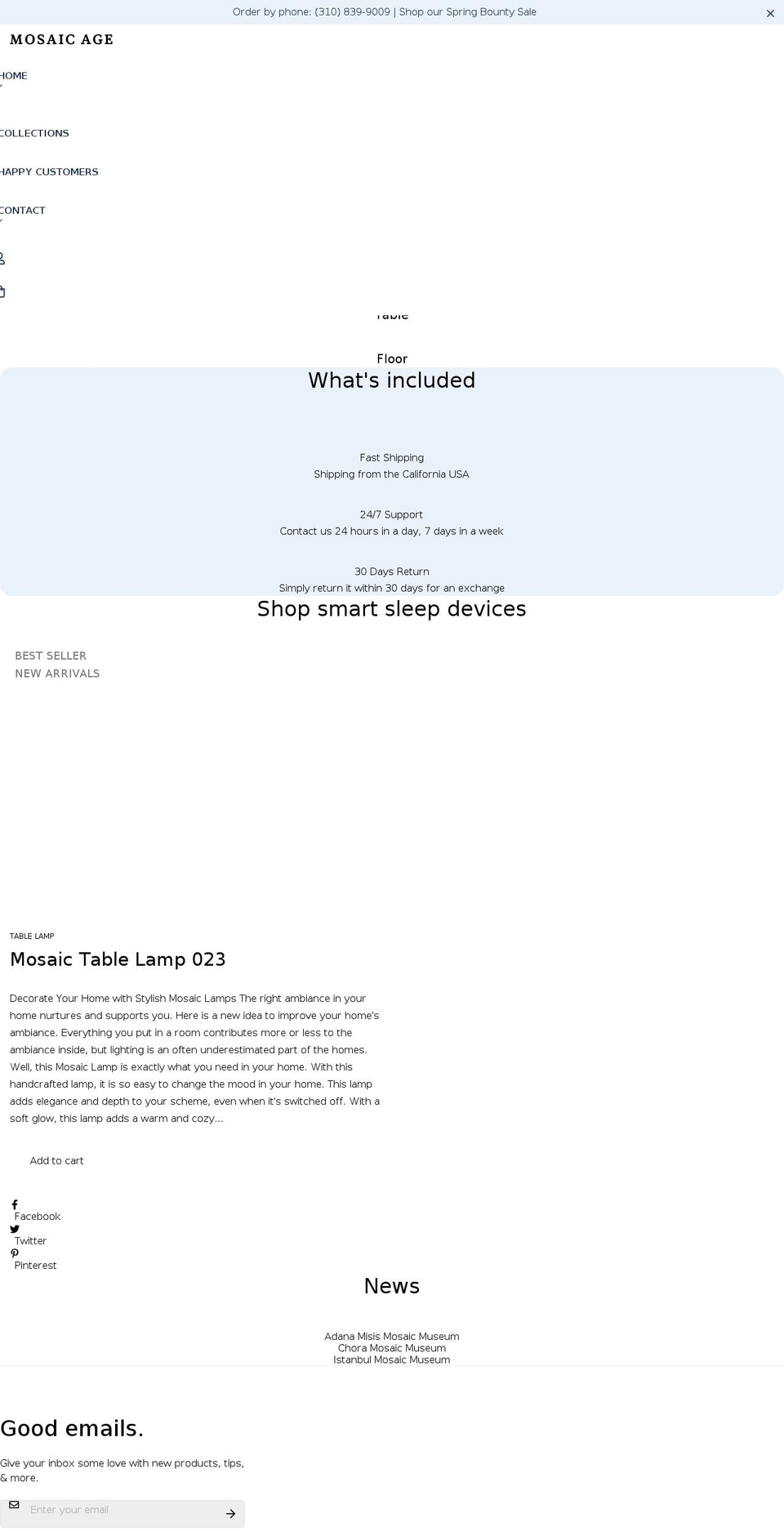 mosaicage.com shopify website screenshot