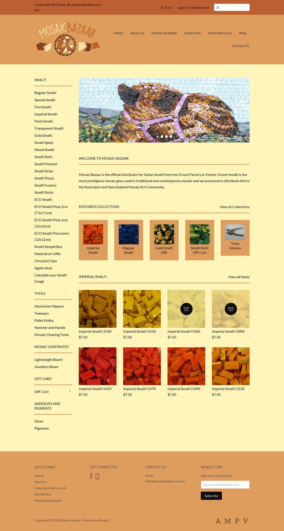 mosaicbazaar.com.au shopify website screenshot