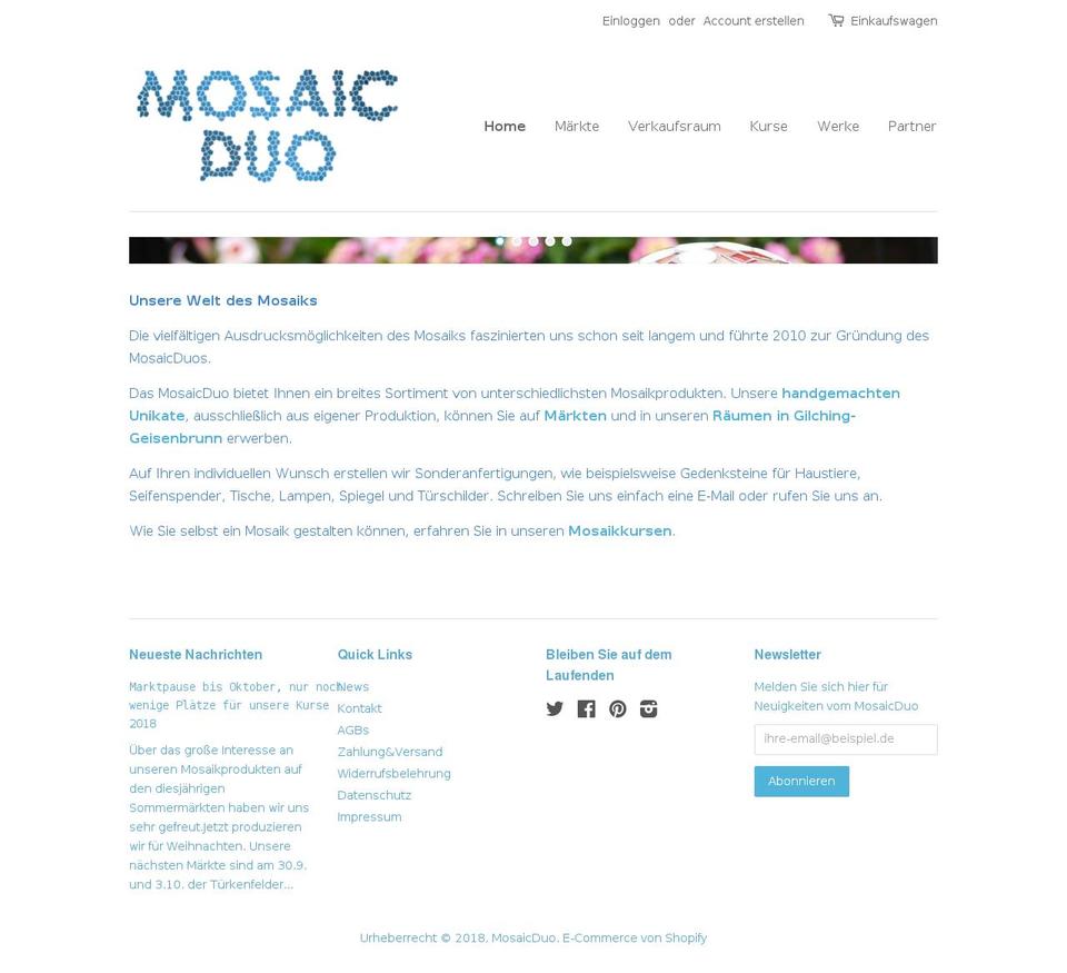 mosaicduo.com — Shopify storefront screenshot