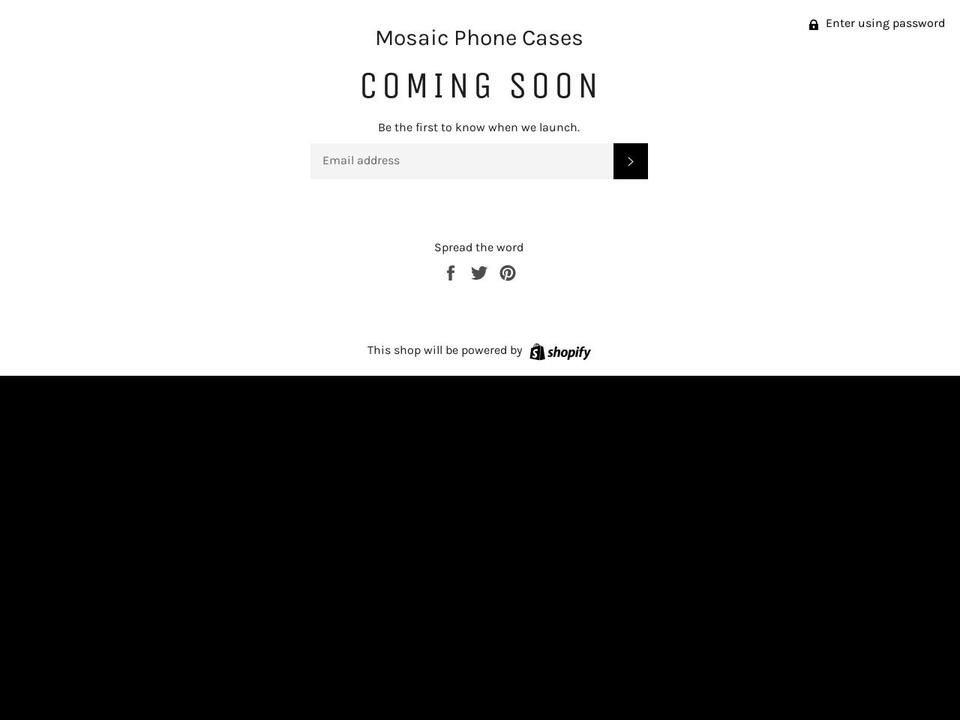 mosaicphonecases.com — Shopify storefront screenshot