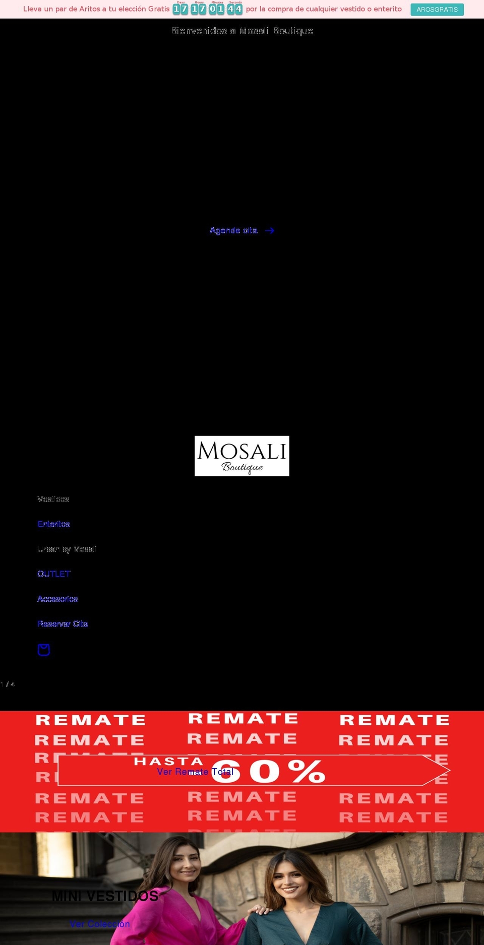 mosali.cl shopify website screenshot