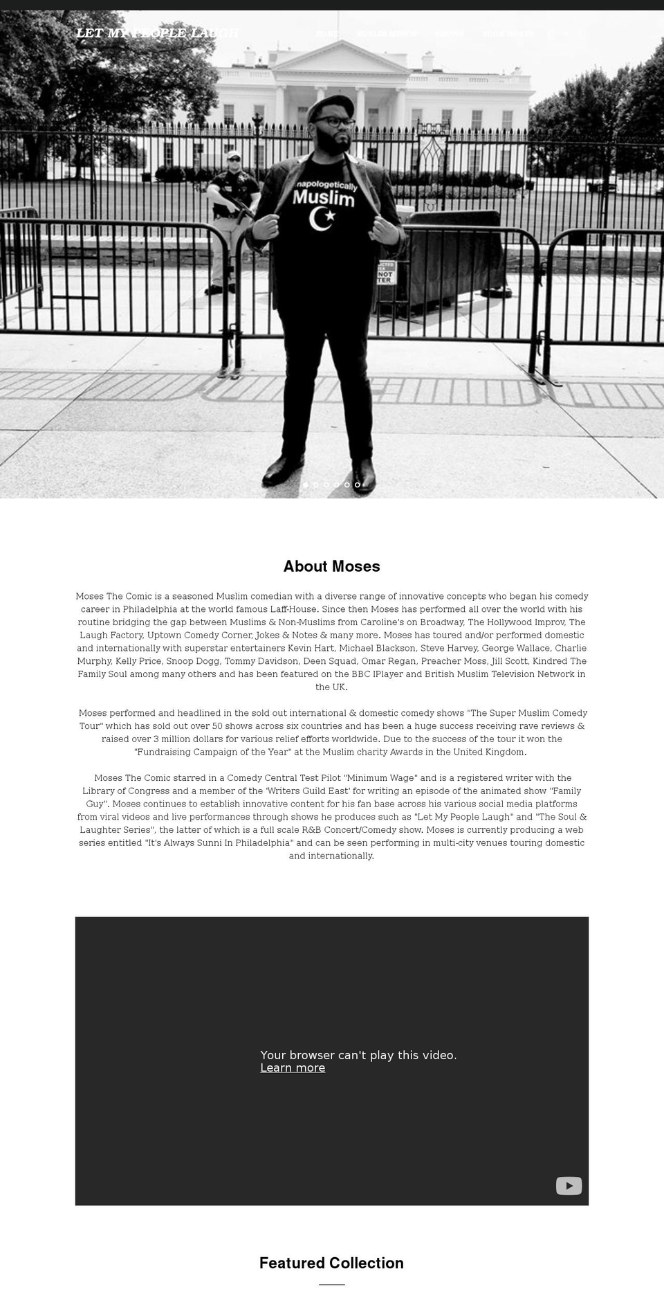 mosesthecomic.com shopify website screenshot