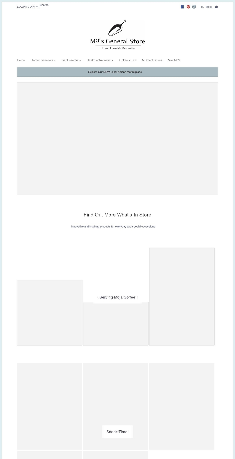 mosgeneralstore.com shopify website screenshot