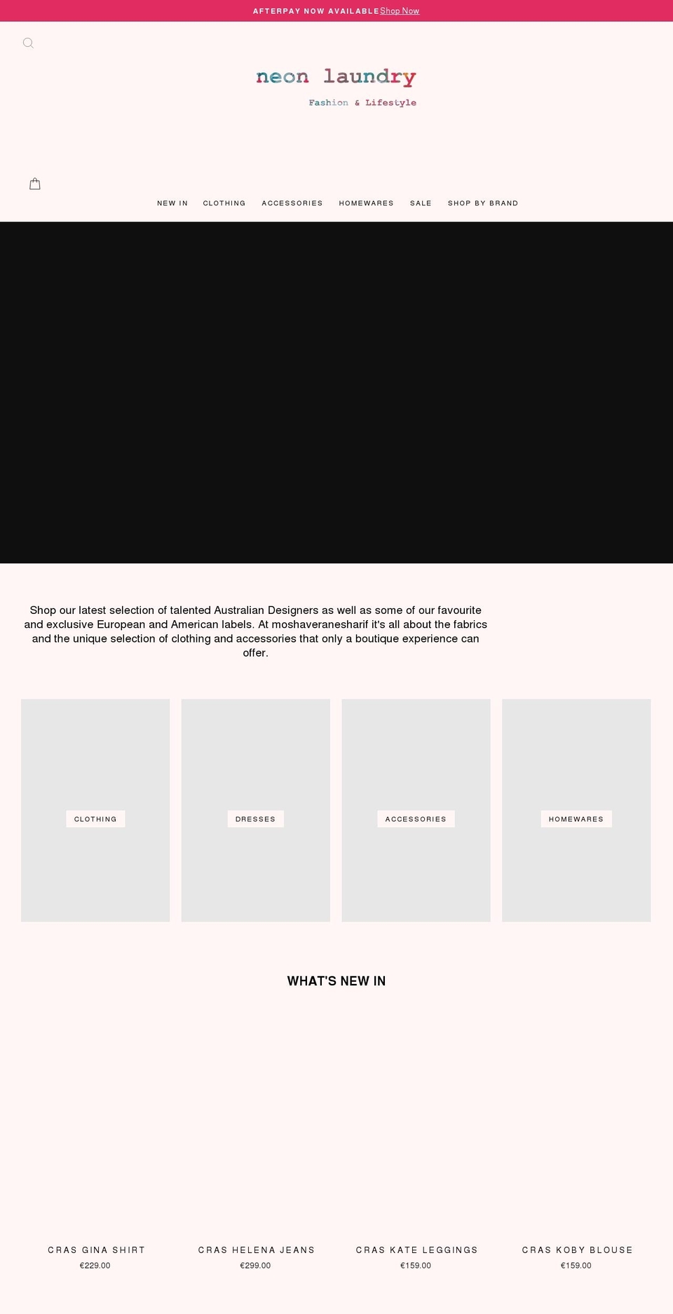 moshaveranesharif.com shopify website screenshot