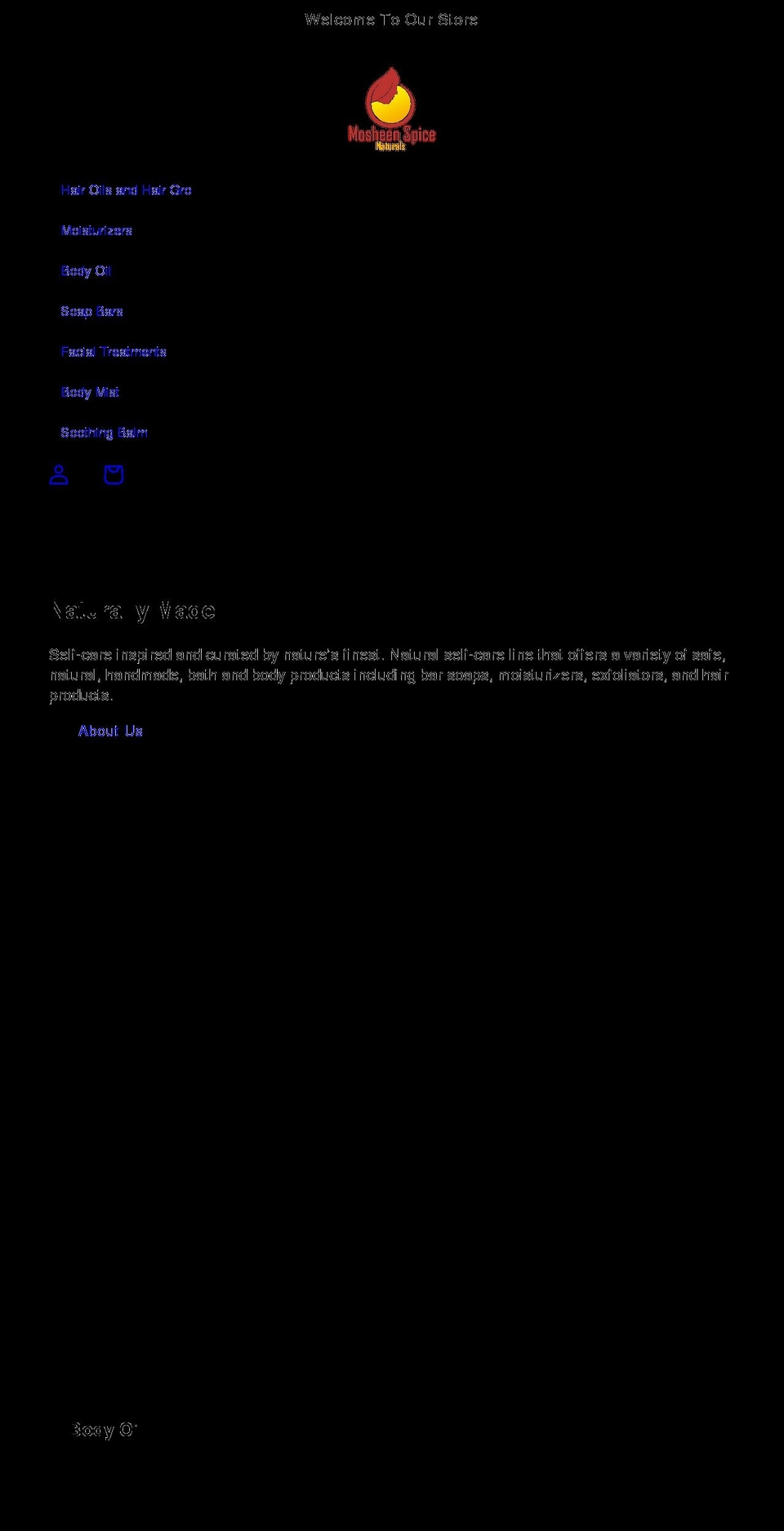 mosheenspicenaturals.com shopify website screenshot