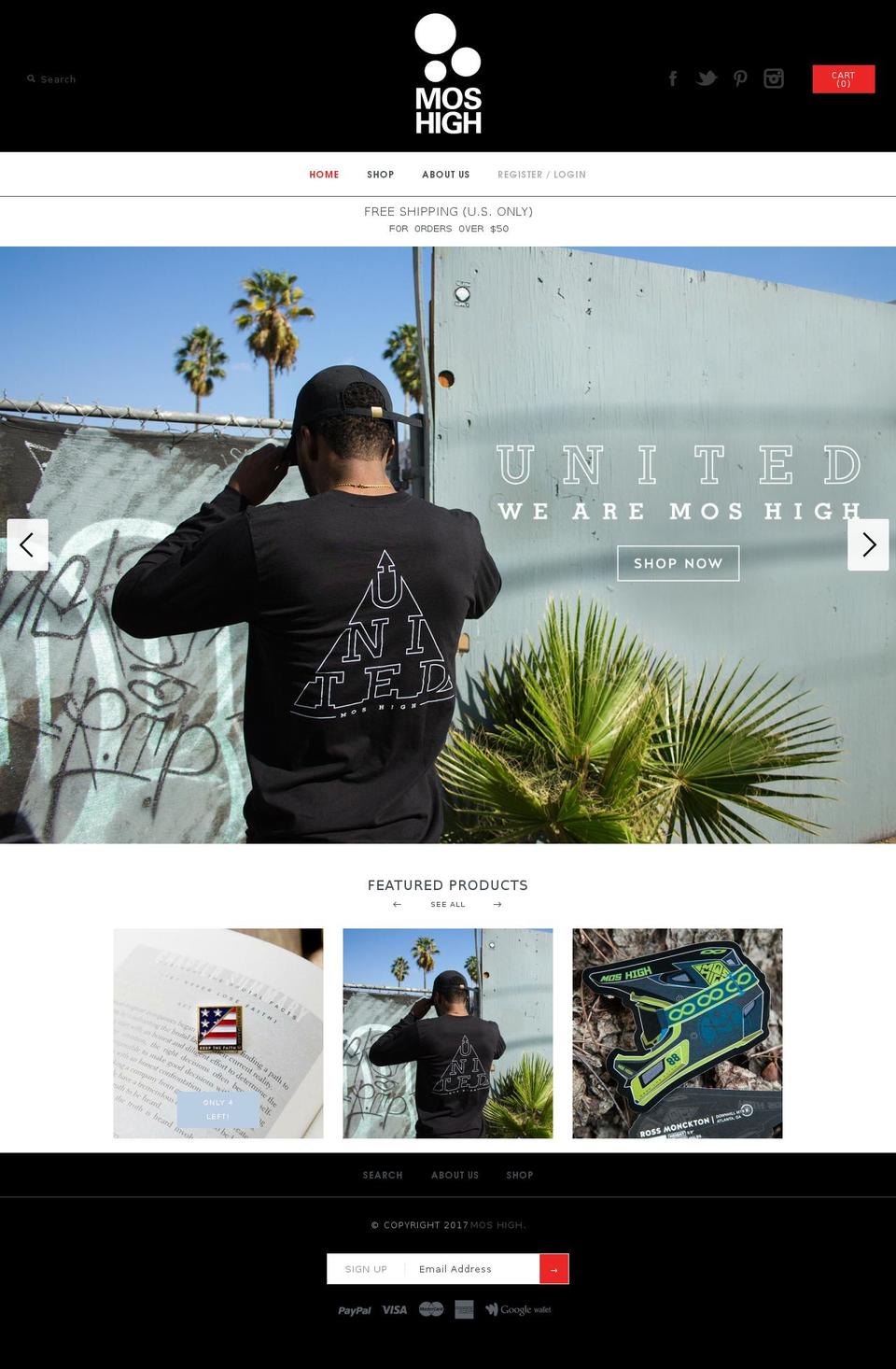 moshigh.com shopify website screenshot