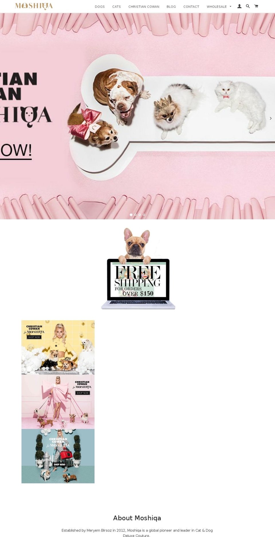 moshiqa.com — Shopify storefront screenshot