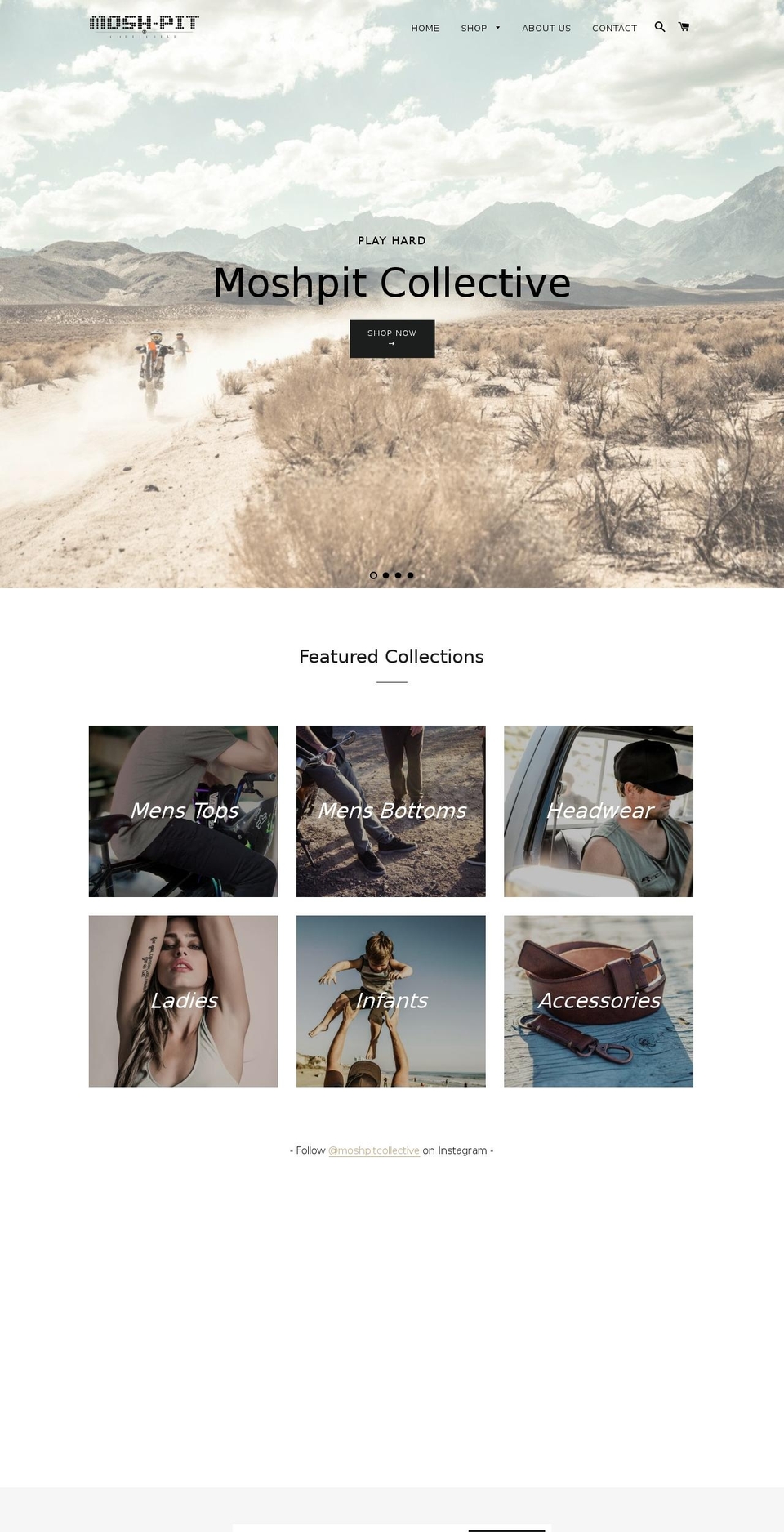 moshpitcollective.com shopify website screenshot