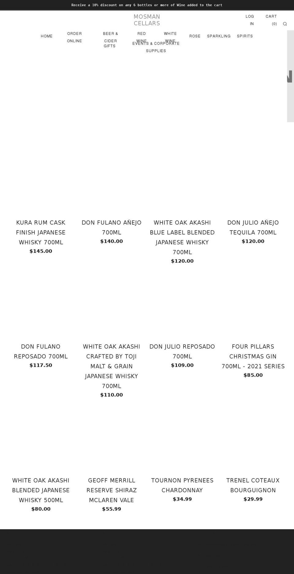 mosmancellars.com.au shopify website screenshot