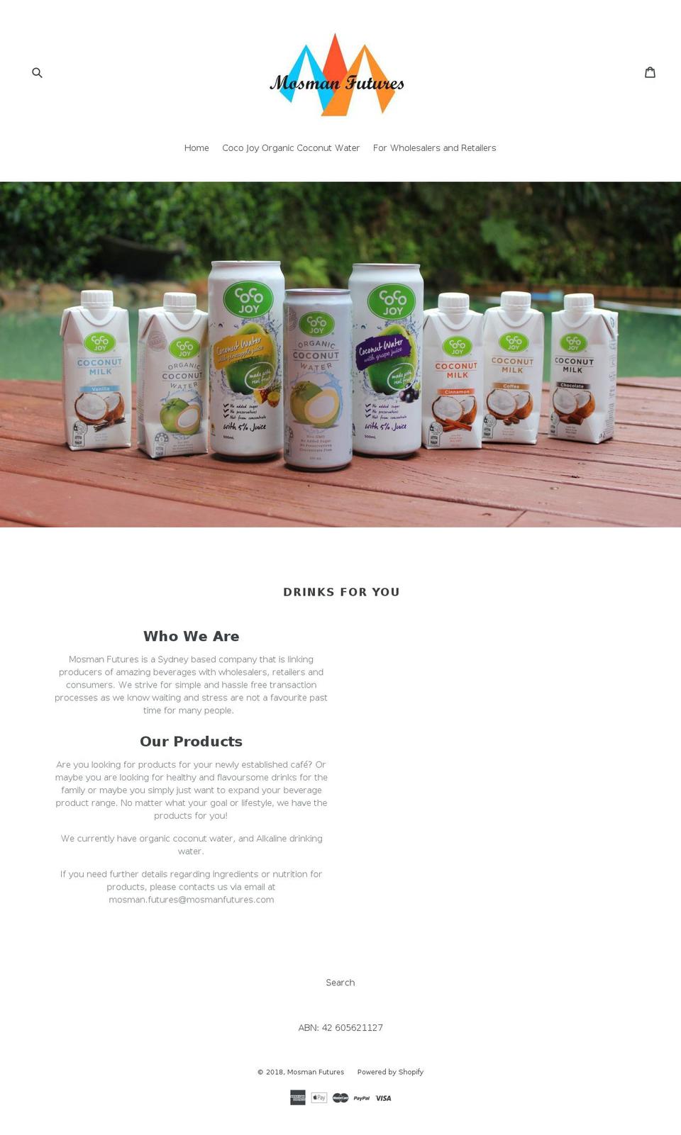 mosmanfutures.com — Shopify storefront screenshot