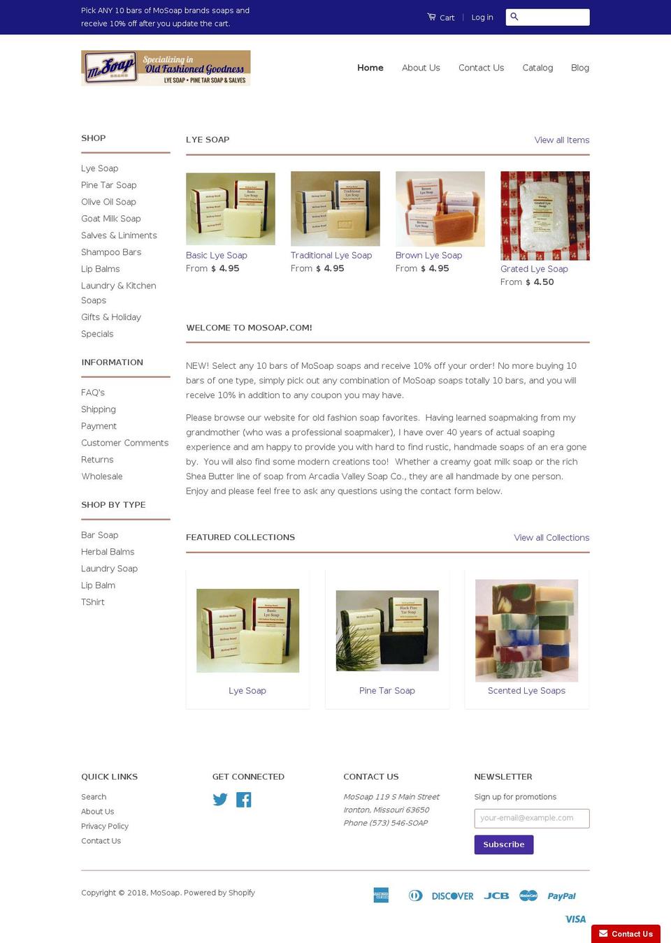 mosoap.biz shopify website screenshot