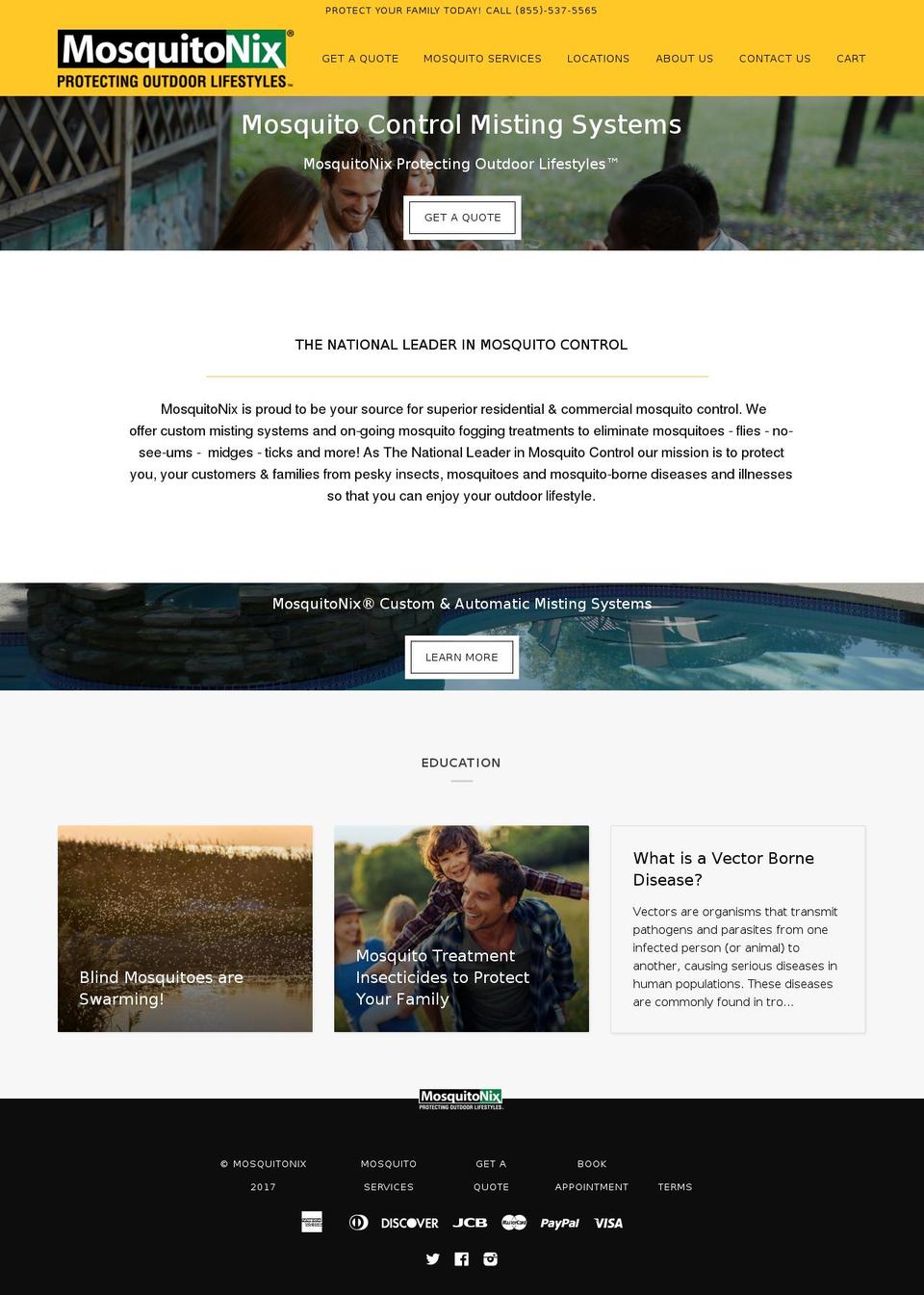 MosquitoNix Shopify theme site example mosquitocontrolmistingsystems.com