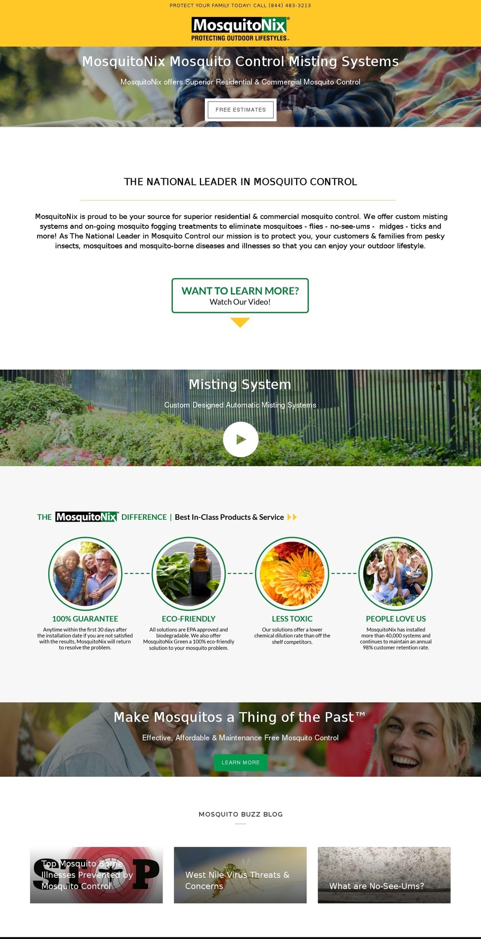 mosquitonix.com shopify website screenshot