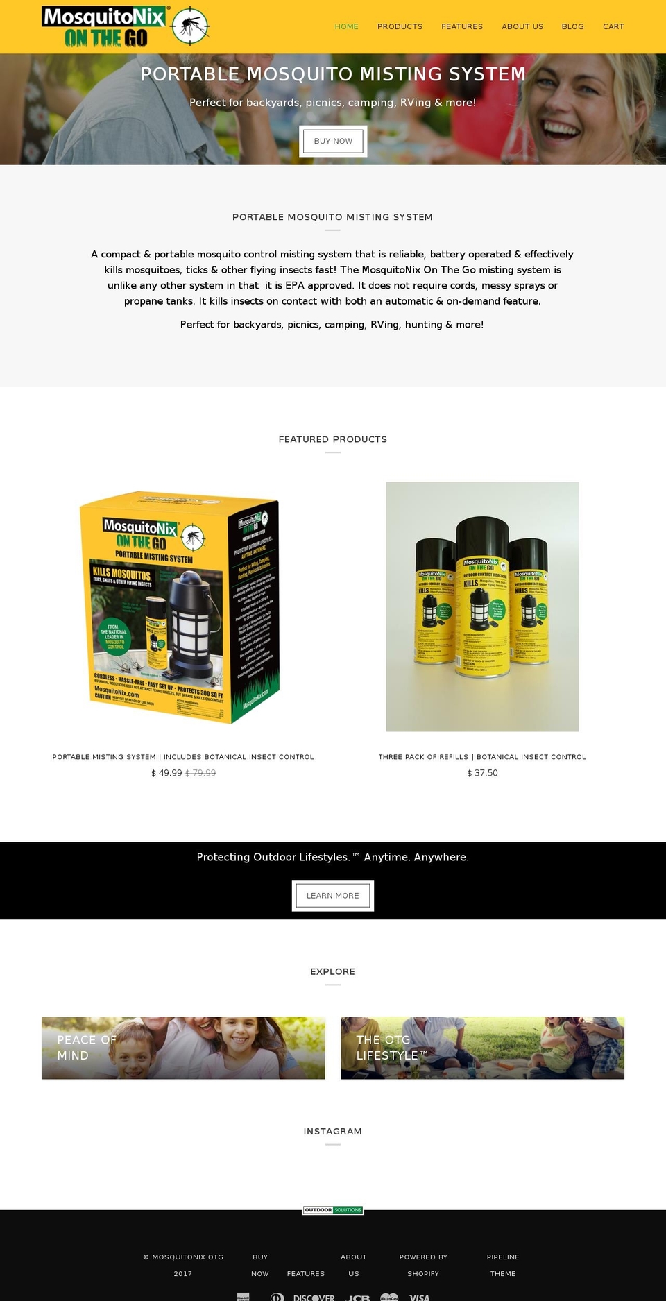 MosquitoNix Shopify theme site example mosquitonixotg.com