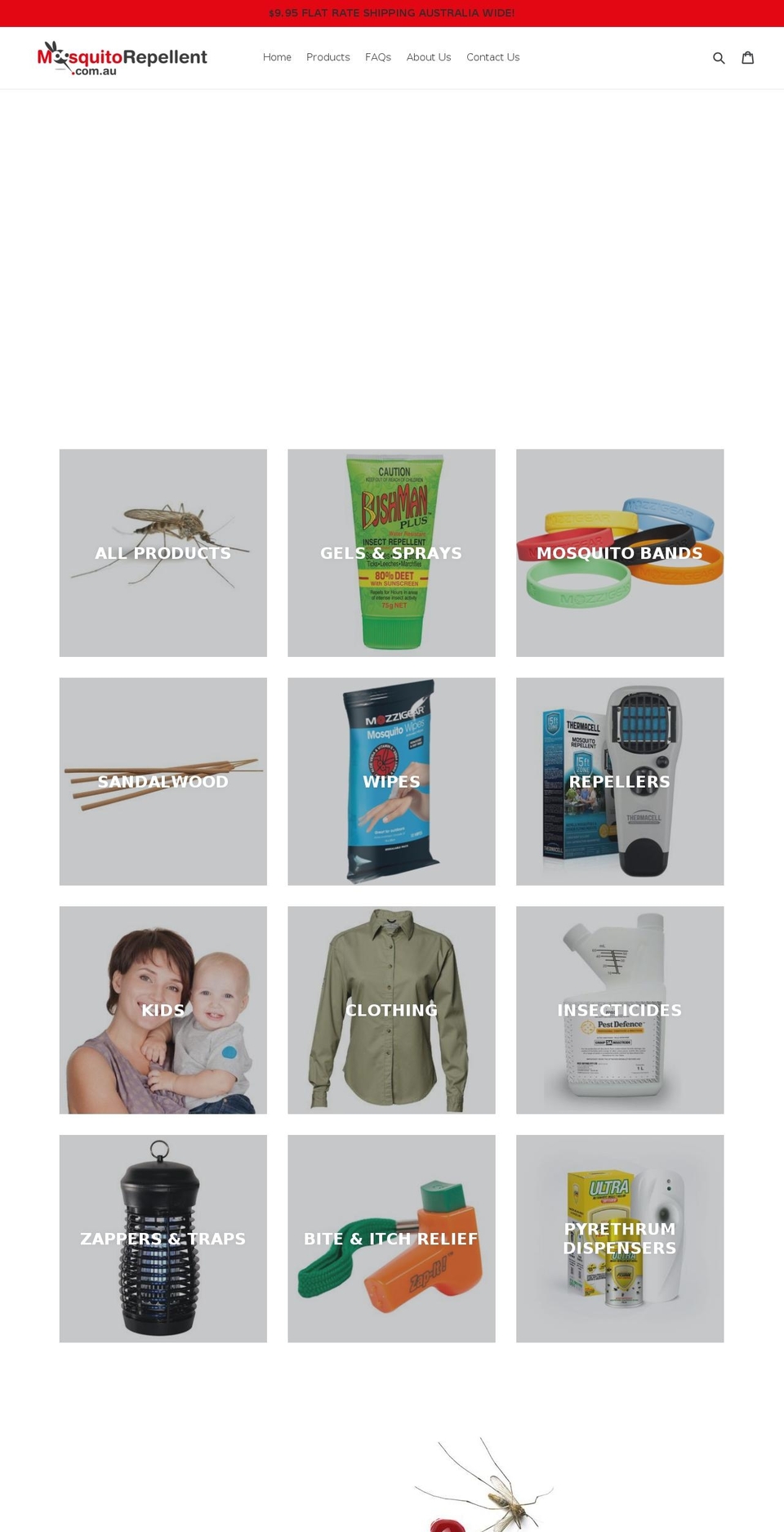 mosquitorepellent.com.au shopify website screenshot