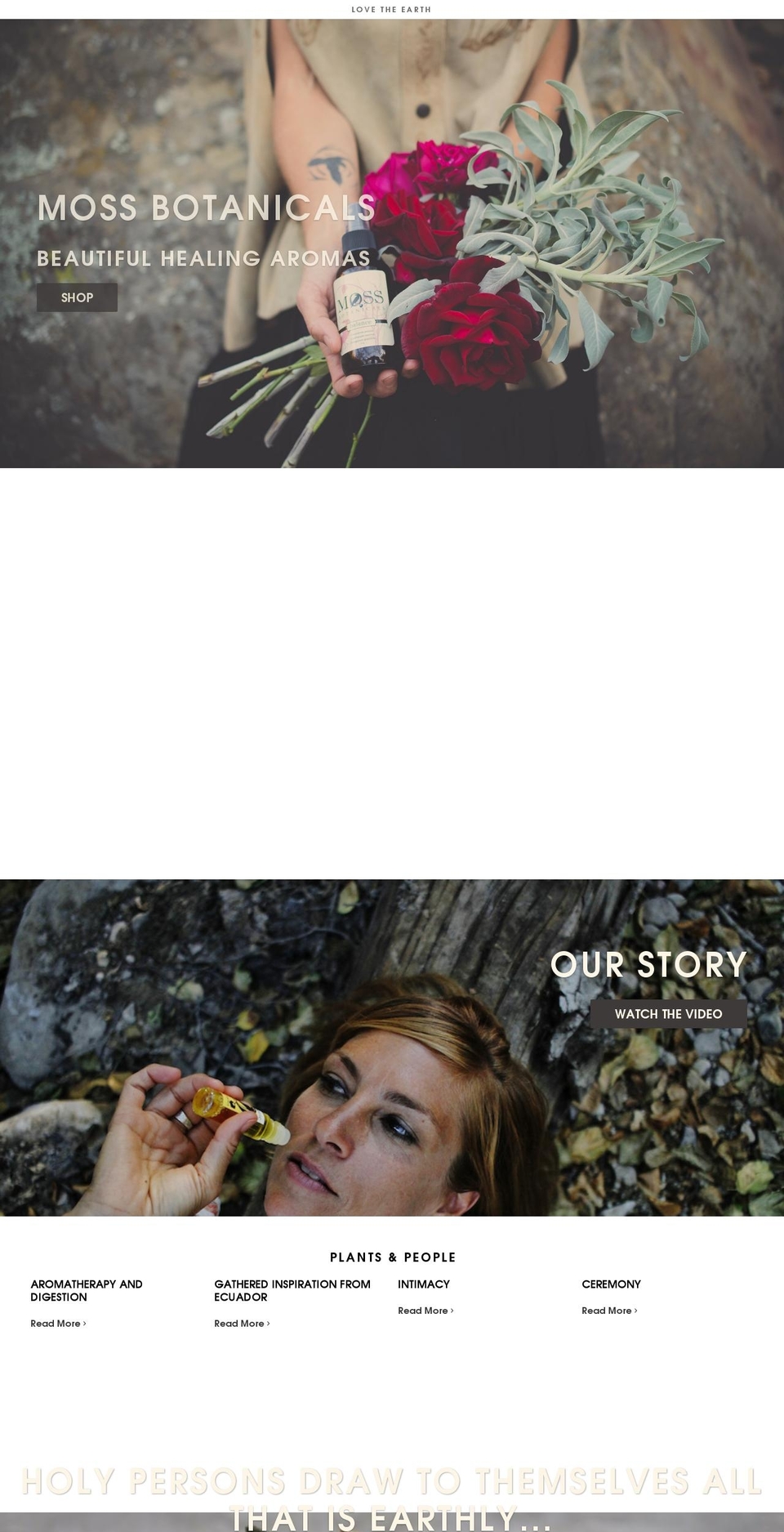 mossbotanicals.com shopify website screenshot