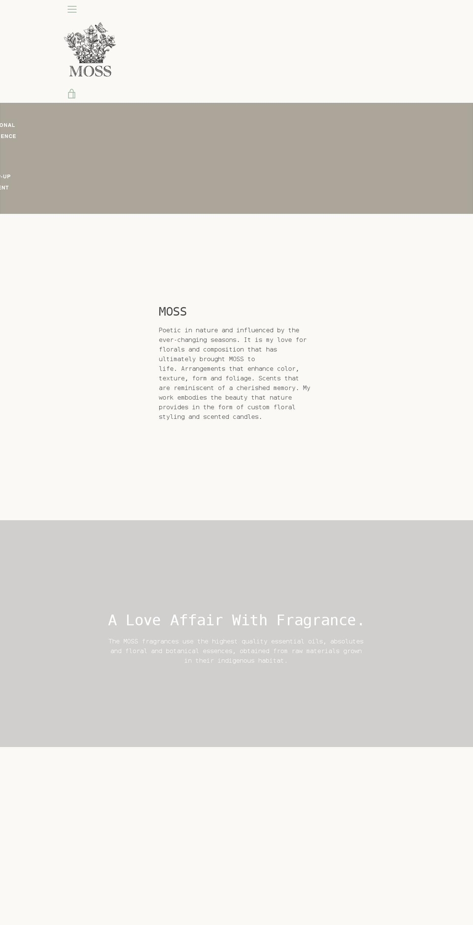 mossbotanique.com shopify website screenshot