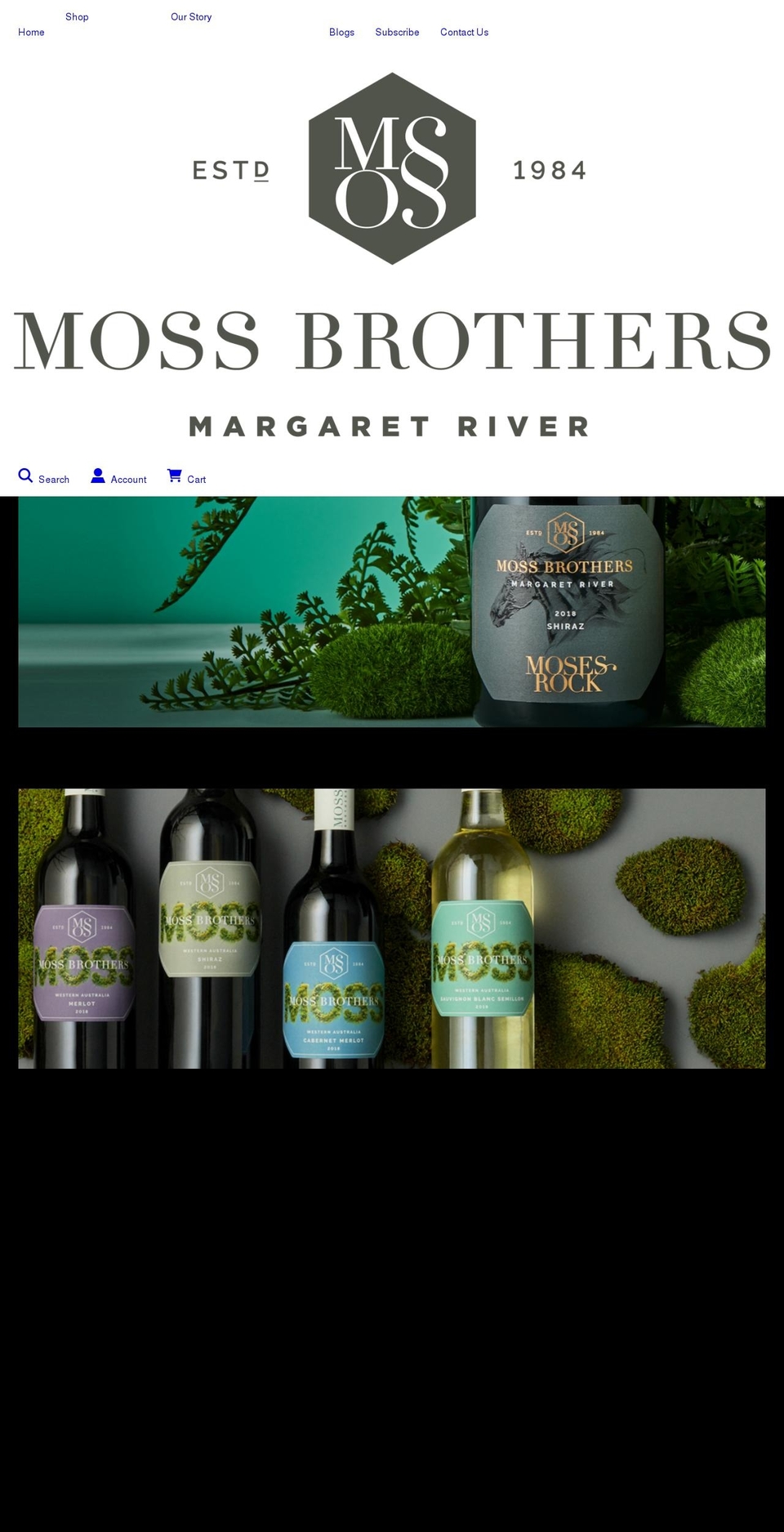 mossbrotherswines.com.au shopify website screenshot