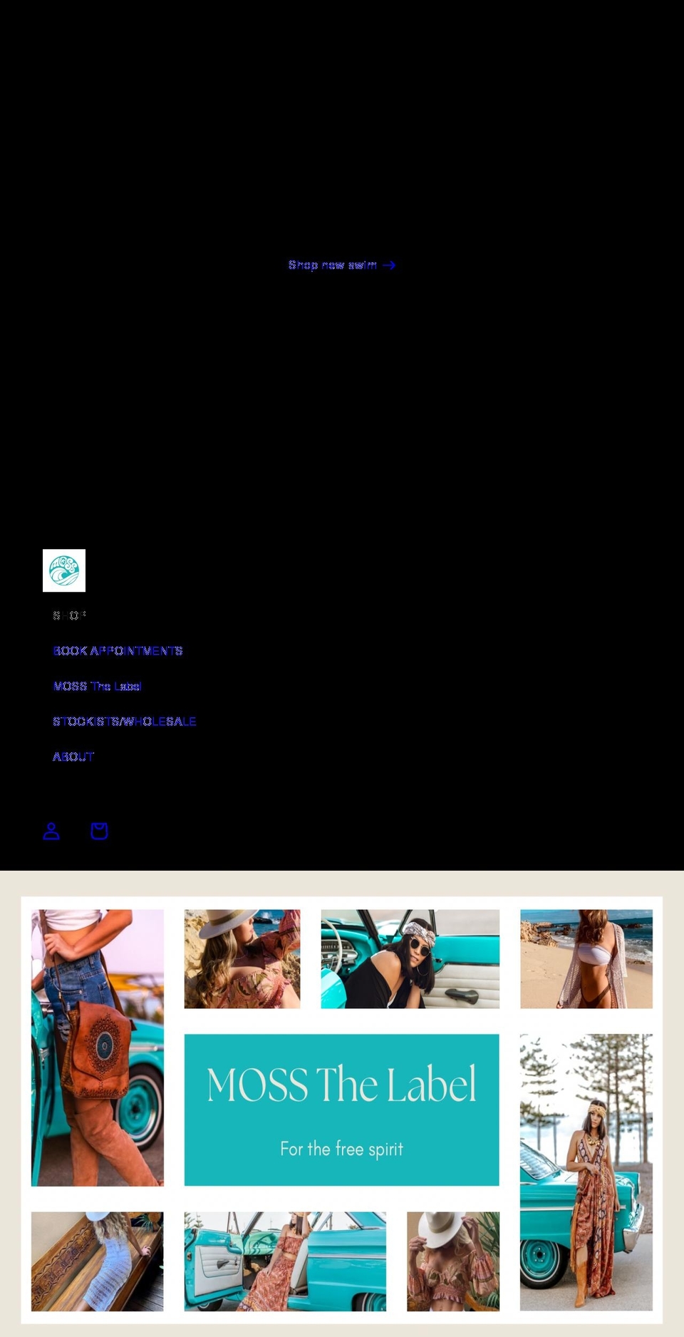 mosshairfashionbeauty.com.au shopify website screenshot