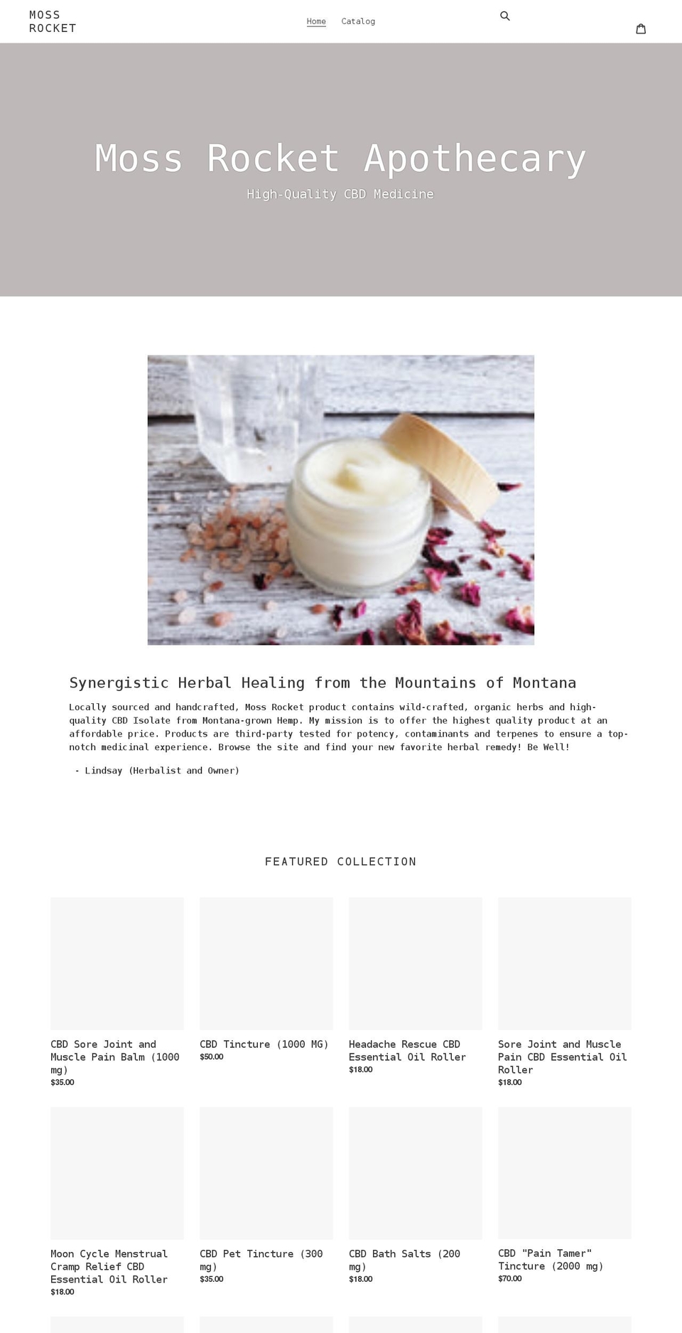 mossrocket.com shopify website screenshot