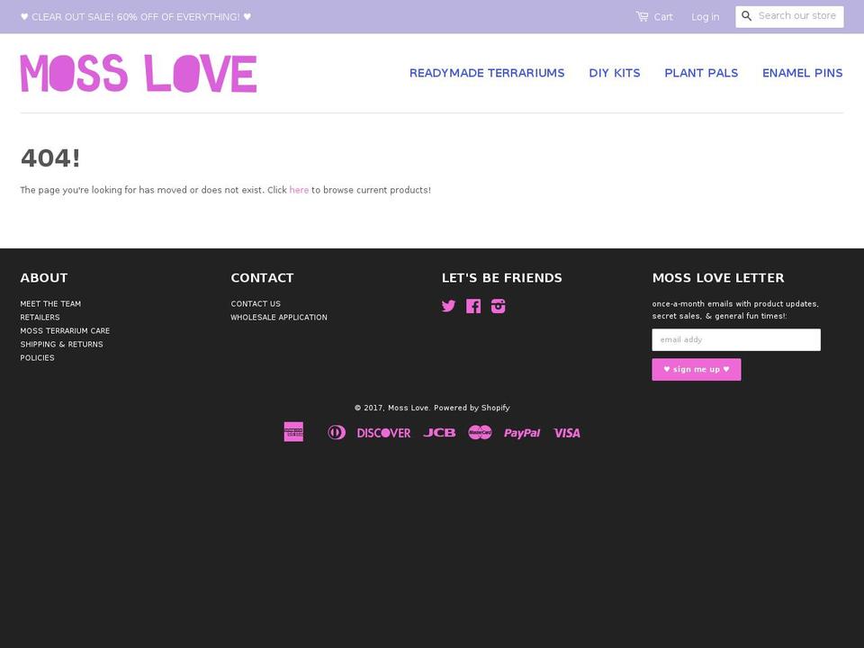 mossterrariumcare.com shopify website screenshot