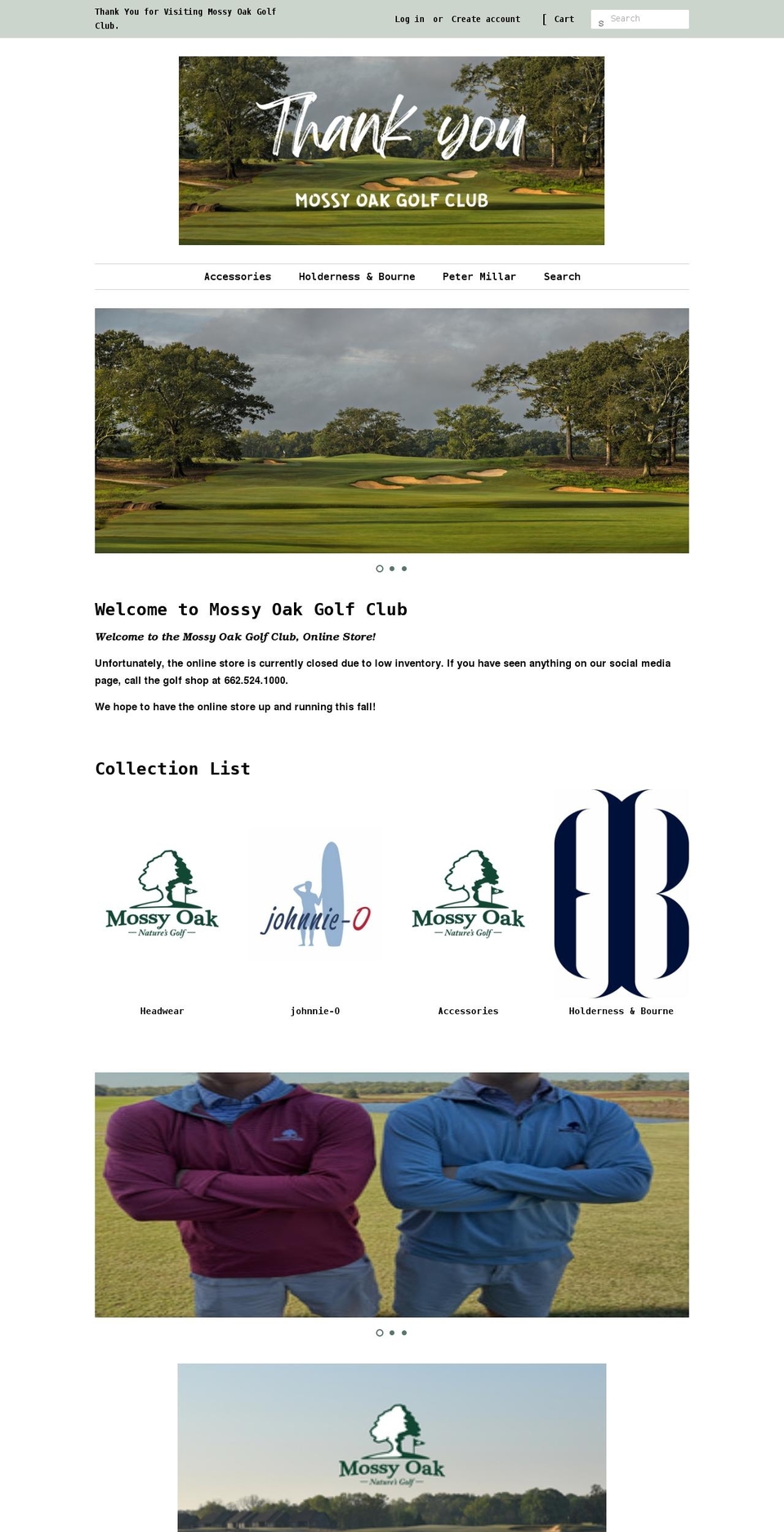 mossy-oak-golf.myshopify.com shopify website screenshot