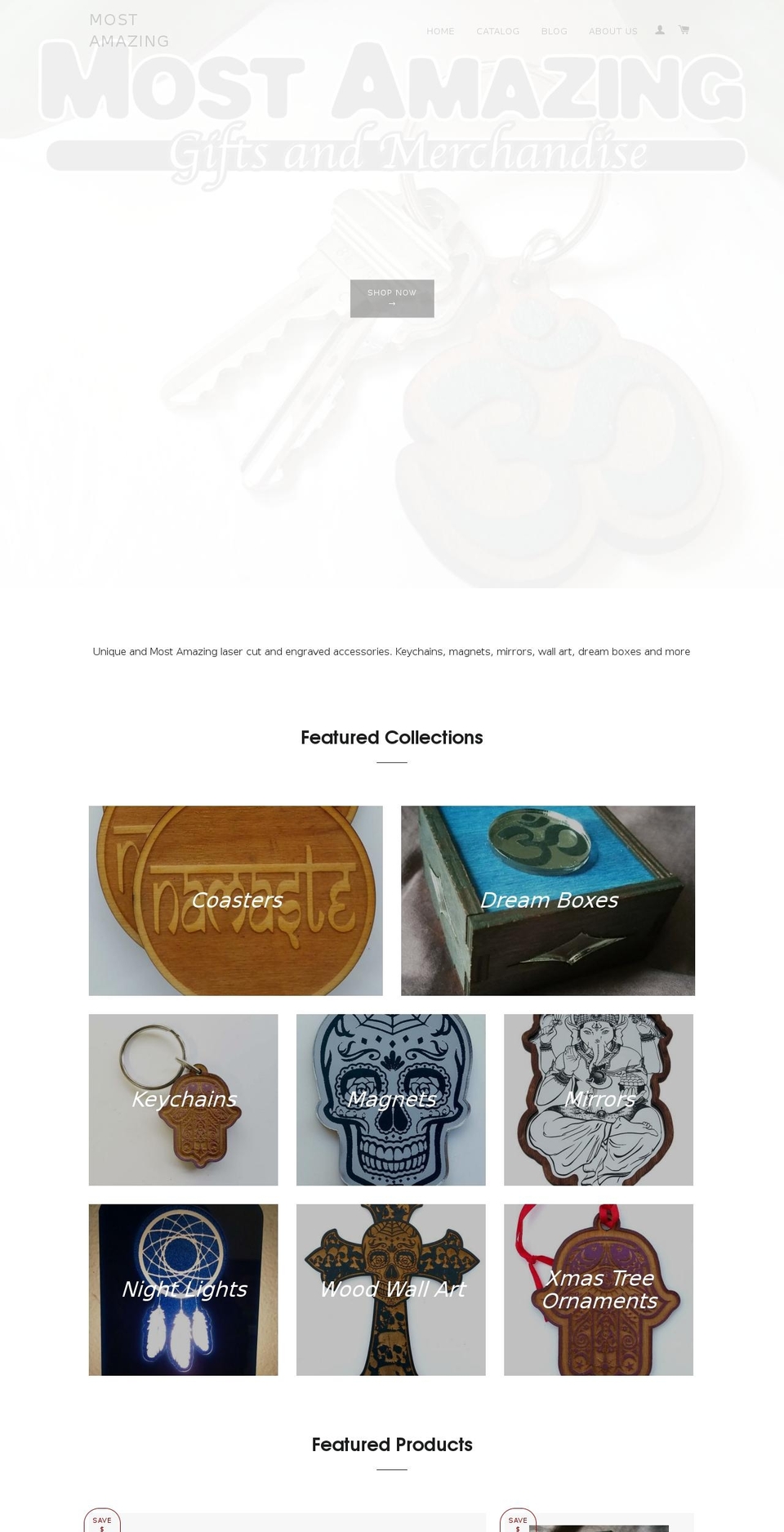mostamazingmerch.com — Shopify storefront screenshot