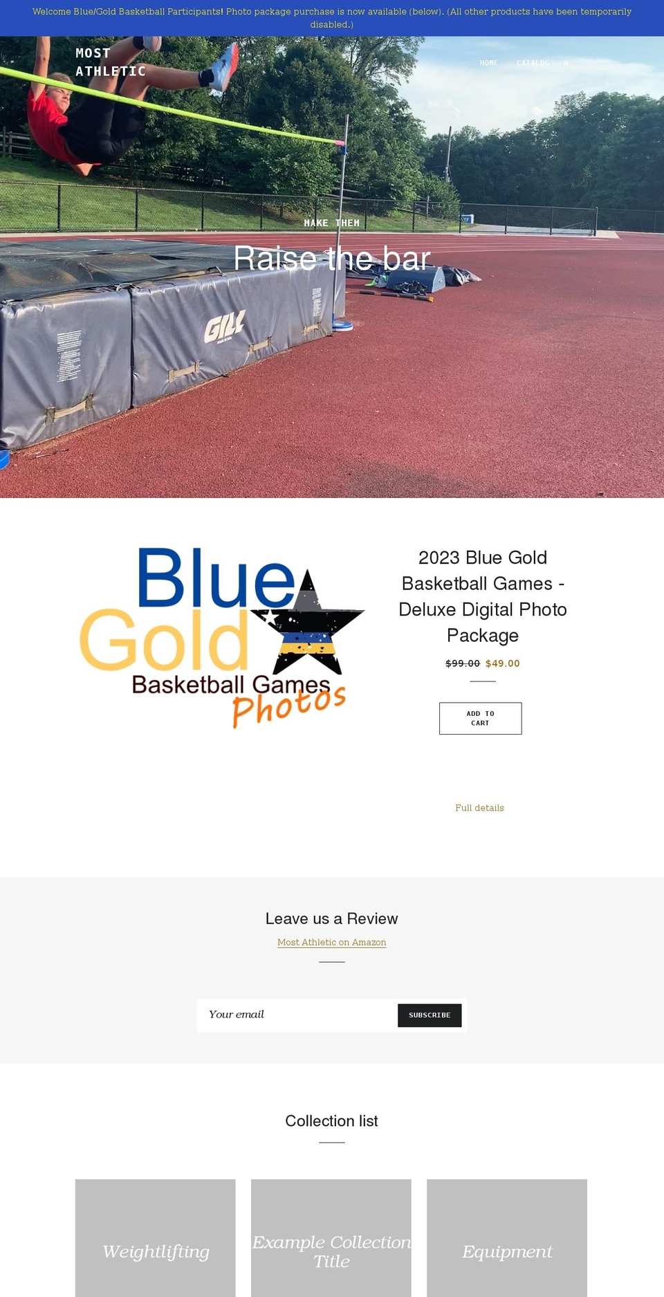 mostathletic.com shopify website screenshot