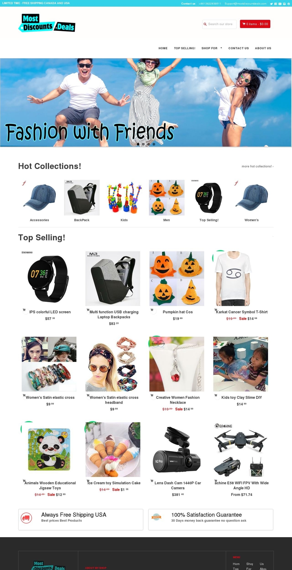 custom-theme Shopify theme site example mostdiscountsdeals.com