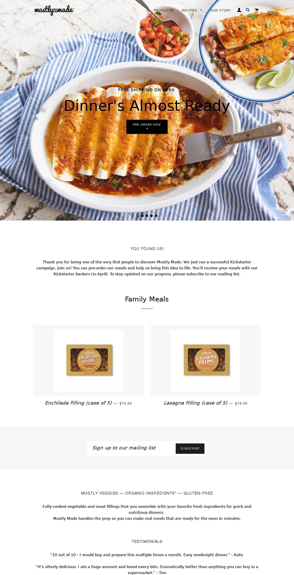 mostly-made.com shopify website screenshot
