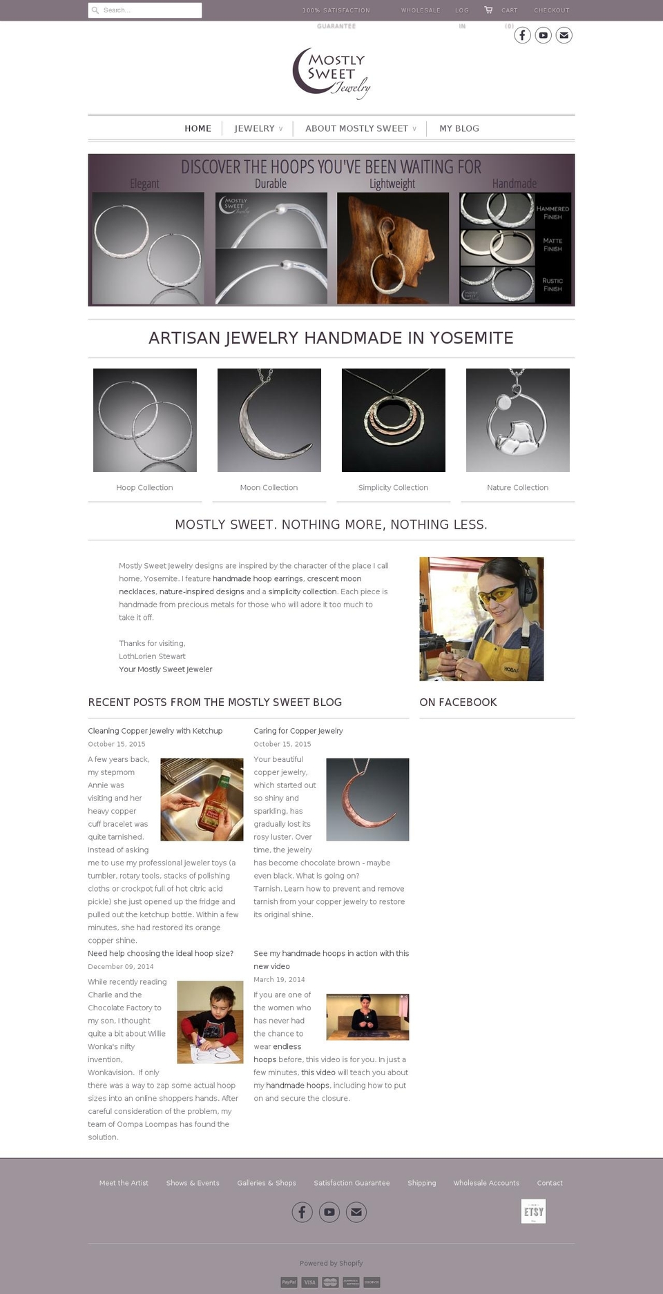 mostlysweet.com shopify website screenshot