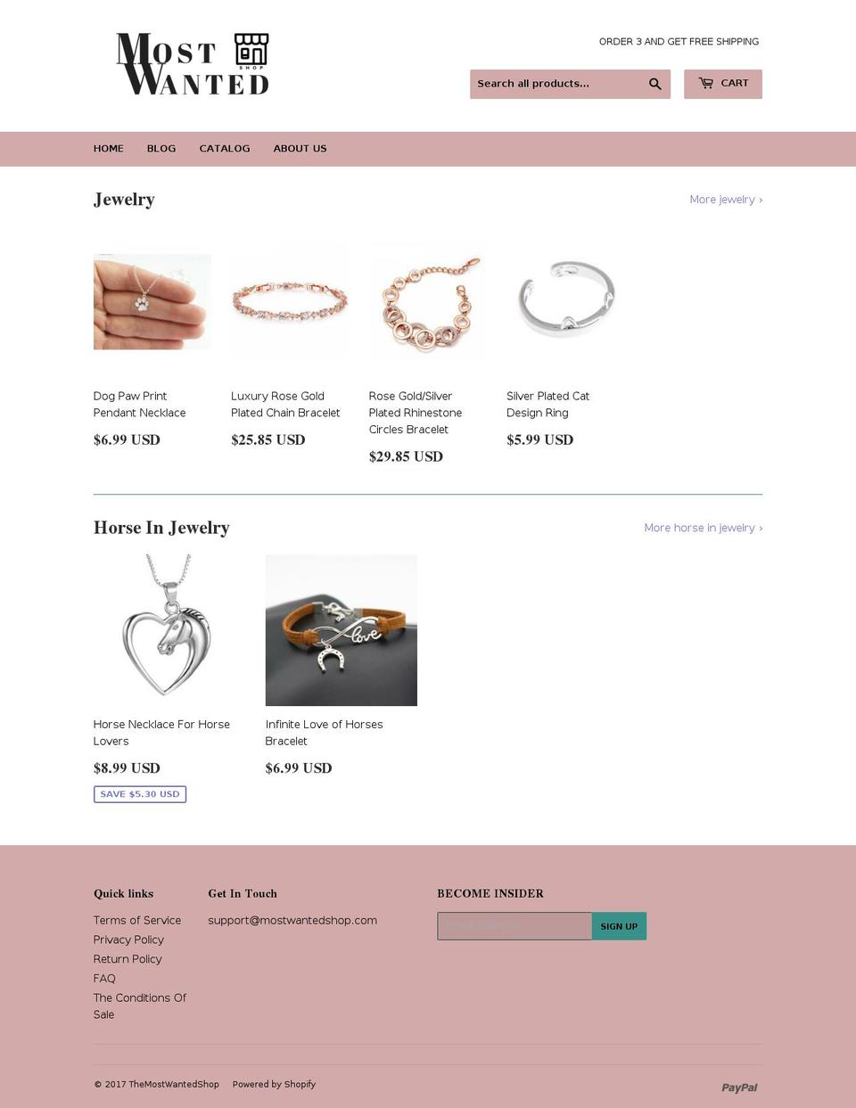 mostwantedshop.com shopify website screenshot