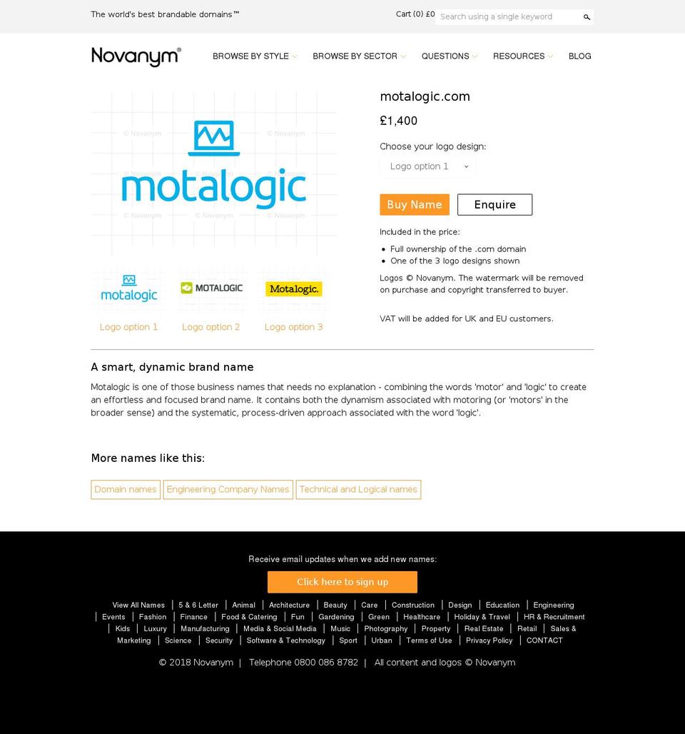 motalogic.com — Shopify storefront screenshot