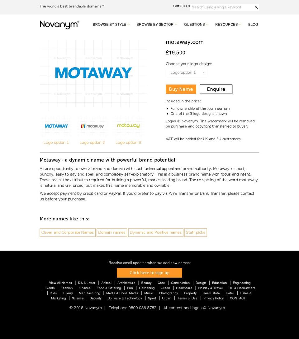 motaway.com shopify website screenshot
